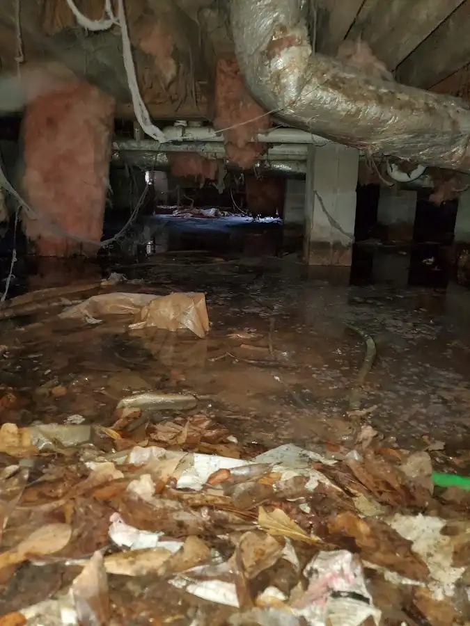 Crawl space flood assessment for Commercial Water Damage Restoration in Vestal
